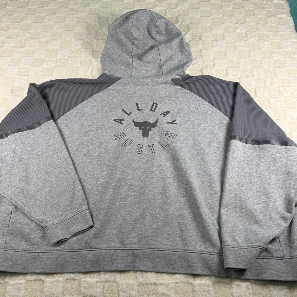 Under Armour Project Rock‎ Oversized All Day Hustle Hoodie Women's Large Gray - Picture 8 of 12